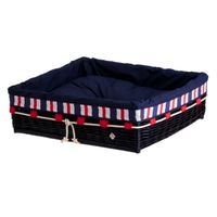 Bran Wiklinowe prostokątne legowisko dla psa z poduszką 60x50 H 18 cm uniwersalny