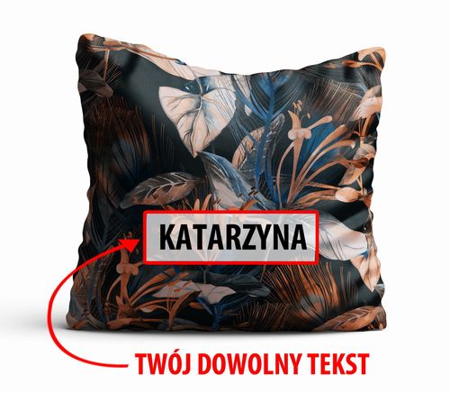 Poduszka Dekoracyjna KWIATY  z Twoim napisem K01 na Arena.pl