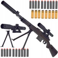 DUZY KARABIN PISTOLET NA STRZAŁKI PIANKOWE SNAJPERKA ZESTAW BEZPIECZNY