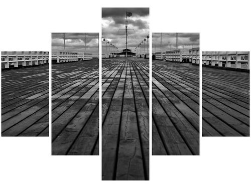 70 100CM OBRAZ 5 ELEM SOPOT MOLO DRUK PŁÓTNO na Arena.pl