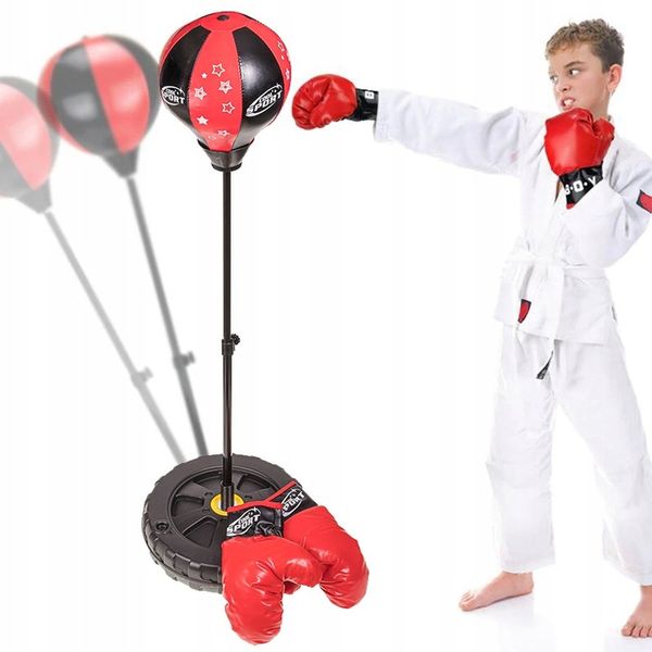 ZESTAW BOKSERSKI DLA DZIECKA GRUSZKA DO BOKSOWANIA RĘKAWICE KICKBOXING BOKS zdjęcie 10