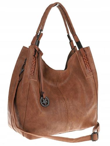 Tommasini Torebka Damska Listonoszka Duża Torba Shopper Worek 2692 Brązowa na Arena.pl