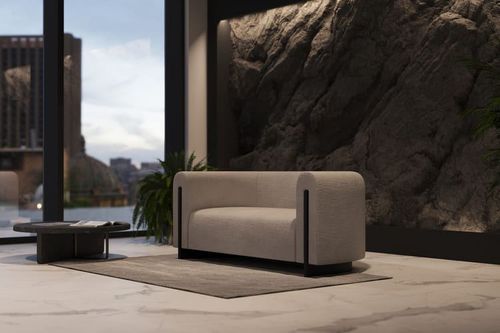 SOFA 180/90/75 CM BOWEN TKANINA BEŻ na Arena.pl