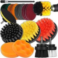 SZCZOTKI SPRZĄTAJĄCE NA WIERTARKĘ WKRĘTARKĘ CZYSZCZĄCE ZESTAW PADY 22 EL.