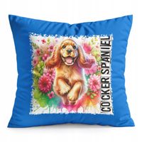 PODUSZKA NIEBIESKA PREZENT - PIES PSY PIESEK RASA COCKER SPANIEL