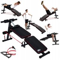 ŁAWKA DO ĆWICZEŃ MIĘŚNI BRZUCHA SKOŚNA REGULOWANA SKŁADANA RP14