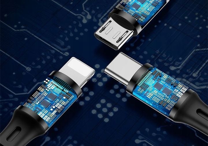 Kabel Zwijany USB 3 w 1 Lightning do iPhone Micro USB, USB-C 1,2m zdjęcie 7