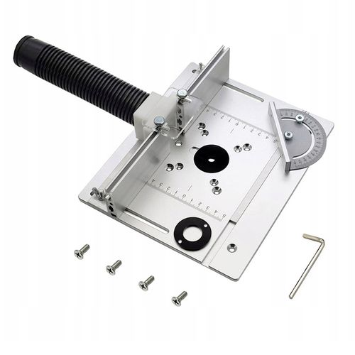 ALUMINIOWA PŁYTA DO STOŁU FREZARKI Z PROWADNICĄ UKOŚNĄ I PŁOTEM PROFESJONAL na Arena.pl