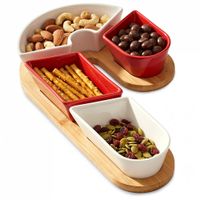 Talerz Świąteczny Miseczki na Przekąski Przystawki Tapas Sosy Dipy Stół