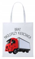 Dla Brata Na Prezent Torba Eco Biała Shopper Z Nadrukiem Ze Zdjęciem
