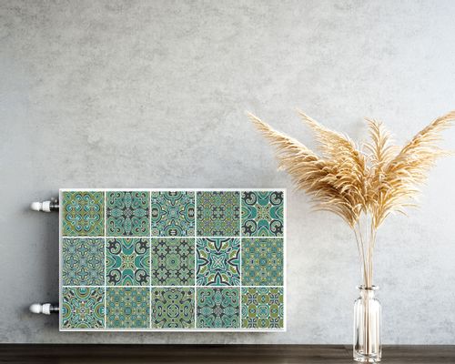 Mata MAGNETYCZNA Na Kaloryfer Zielona Mozaika Marokańska 100cm x 60cm na Arena.pl