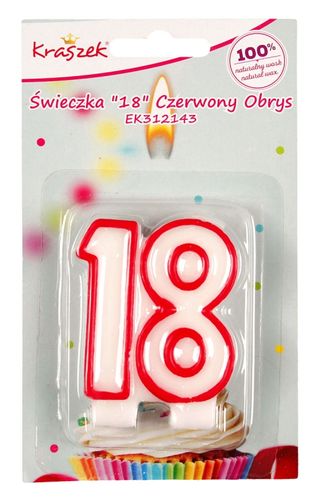 ŚWIECZKA CZERWONY OBRYS 18 na Arena.pl