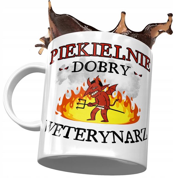 Kubek Dla Weterynarza Piekielnie Dobry Weterynarz Z Nadrukiem Ze Zdjęciem zdjęcie 1
