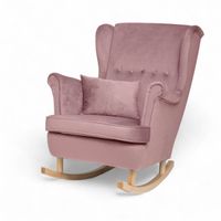 Różowy Fotel Bujany Uszak + Poduszka GRATIS