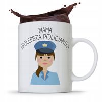 Kubek Prezent Dla Mamy Najlepszej Policjantki Z Nadrukiem Ze Zdjęciem