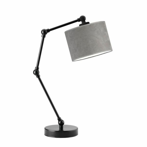 Lampka ASMARA VELUR czarna szara zdjęcie 1