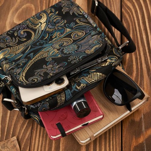 torebka damska listonoszka skórzana z orientalnym wzorem paolo peruzzi na Arena.pl