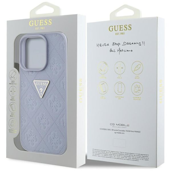 etui guess hot stamp 4g pattern triangle metal logo do iphone 16 pro zdjęcie 8