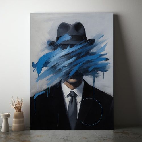 Obraz na płótnie portret w kapeluszu 70x100 cm na Arena.pl