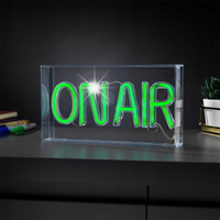 Zielona Lampka Retro Neon On Air Świetlówka Na Biurko Stołowa Ozdobna Nocna