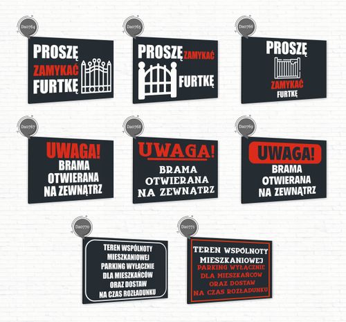 Tabliczka informacyjna znak dibond 30x20 cm brama otwierana automatycznie na Arena.pl