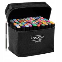 MARKERY ALKOHOLOWE 80 SZT Flamastry Mazaki Pisaki Dwustronne Pro + TORBA