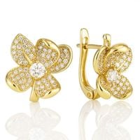 kolczyki ze stali szlachetnej platerowane 14k złotem, zapięcie angielskie