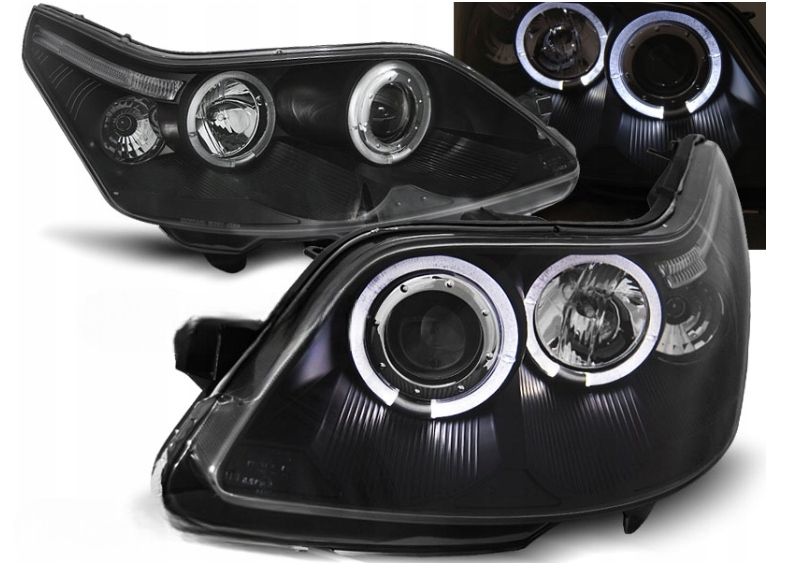 LAMPY REFLEKTORY DO CITROEN C4 OD 2004 DO 2010 Roku RINGI LED + ŻARÓWKI zdjęcie 1