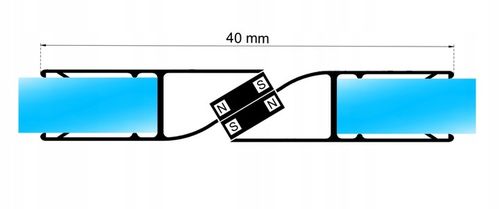 2x USZCZELKA DO KABINY PRYSZNICOWEJ MAGNETYCZNA 45° 90° SZYBA 5 6MM 185CM na Arena.pl