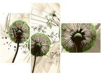 100CM 70CM ZEGAR 3 ELEM DMUCHAWCE ZIELENI ŚCIENNY OBRAZ