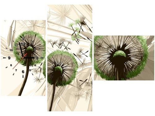 100CM 70CM ZEGAR 3 ELEM DMUCHAWCE ZIELENI ŚCIENNY OBRAZ na Arena.pl