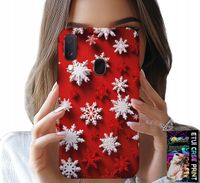 ETUI DO SAMSUNG GALAXY A40 - PŁATKI ŚNIEGU, ŚNIEG, GWIAZDKI, ŚWIĘTA