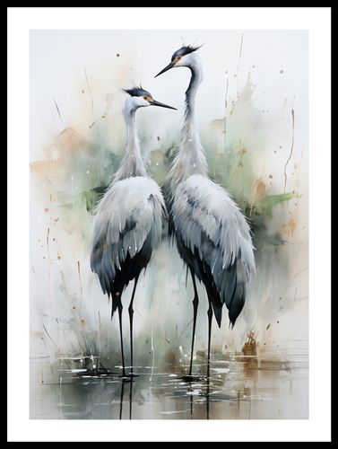 Plakat 39,5x55cm Tańczące Czaple na Arena.pl