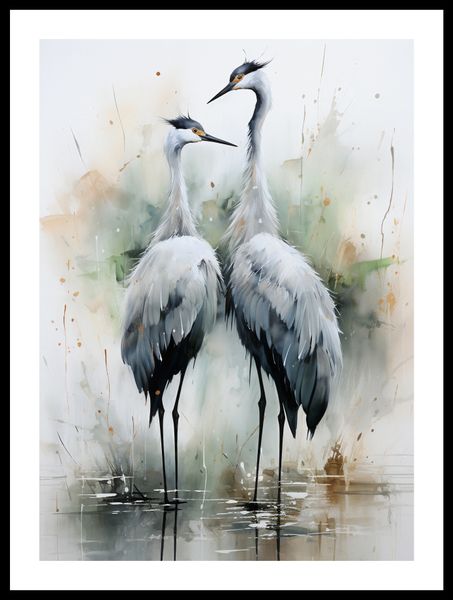 Plakat 39,5x55cm Tańczące Czaple zdjęcie 3