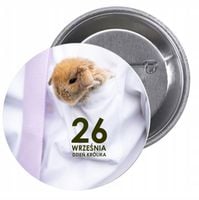 Przypinki buttony 26 WRZEŚNIA DZIEŃ KRÓLIKA