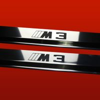 Listwa progowa BMW 3 SERIES E36 M3 Stal nierdzewna 304 połysk z czarnymi li