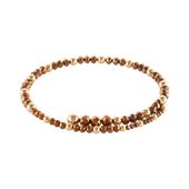 choker z czekoladowych koralików i złotych kulek (c25/mem/05au)