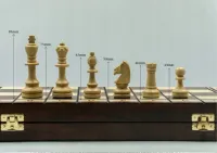 SZACHY DREWNIANE SZACHY TURNIEJOWE DUŻE 42 x 42 cm