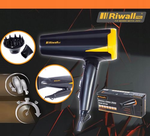 SUSZARKA DO WŁOSÓW RIWALL KINIA TURBO 90km/h +DYFUZOR +KONCETRATOR na Arena.pl