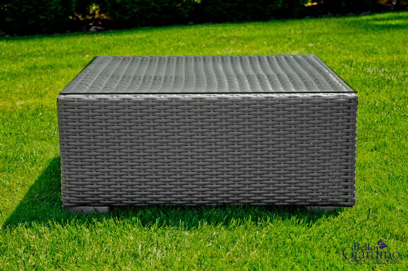 Stolik z szarego technorattanu zdjęcie 4