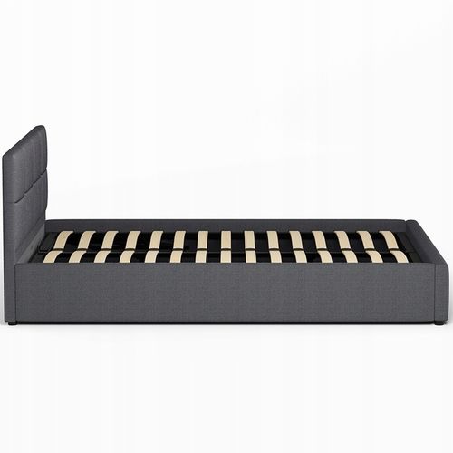 Łóżko tapicerowane 160×200 z pojemnikiem i zagłówkiem Mika szare na Arena.pl