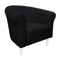 Fotel Milo Mikrofaza 18 czarny nogi 15 białe