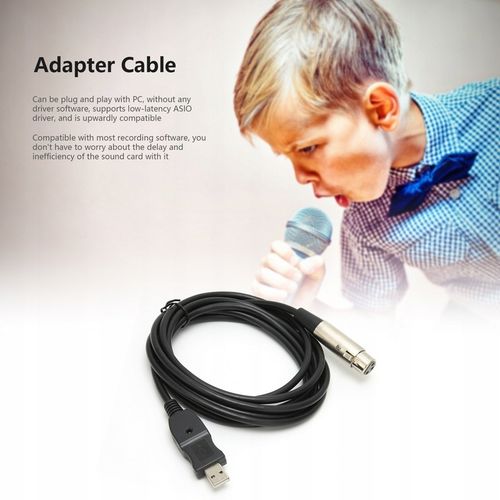 KABEL ADAPTERA USB MĘSKI NA XLR ŻEŃSKI 3 METRY na Arena.pl