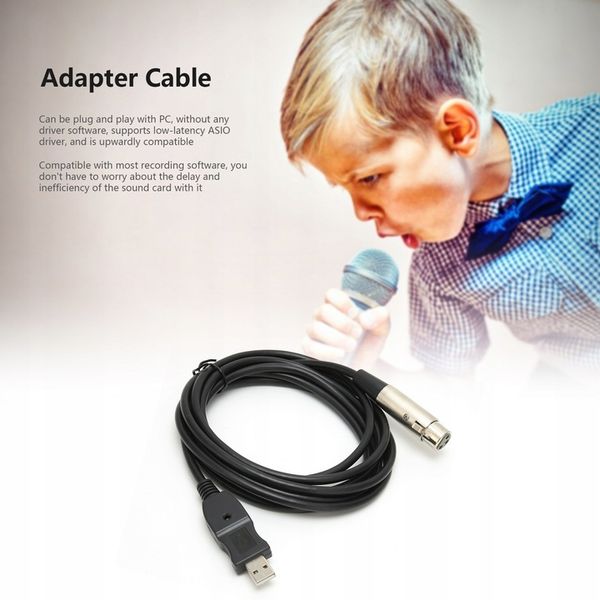 KABEL ADAPTERA USB MĘSKI NA XLR ŻEŃSKI 3 METRY zdjęcie 4