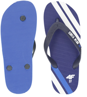 4F Japonki Dziecięce Chłopięce Niebieskie z Paskami Rozmiar 31