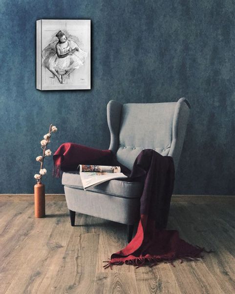 Seated Dancer, Edgar Degas - obraz na płótnie 20x30 cm zdjęcie 2