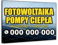 TABLICZKA REKLAMOWA szyld z dibondu nadruk 40x30 fotowoltaika pompy ciepła