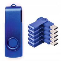 ZESTAW PENDRIVE 4 GB USB 2.0 FLASH DRIVE PAMIĘĆ MemoRabbit 5 szt niebieski