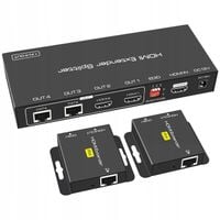 VEDINDUST rozdzielacz HDMI na 8 odbiorników Ethernet 1080P 60Hz Cat6/Cat7