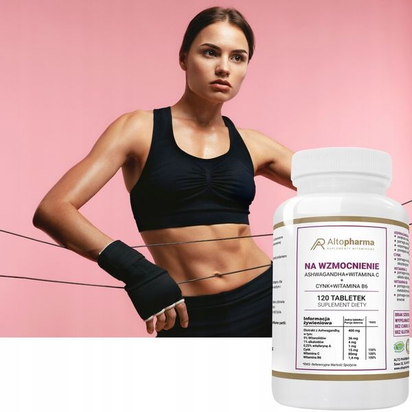 Ashwagandha + Cynk + Witamina C+ Wit B6 120 tab zdjęcie 4